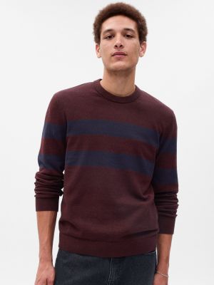 Смугастий светр Gap коричневий