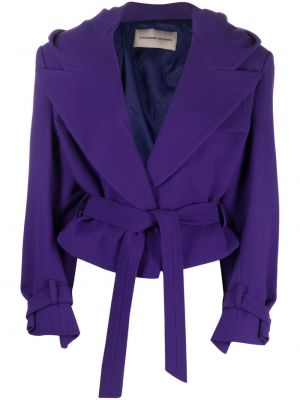 Veste en laine à capuche Alexandre Vauthier violet