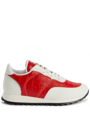 Læder sneakers Giuseppe Zanotti rød