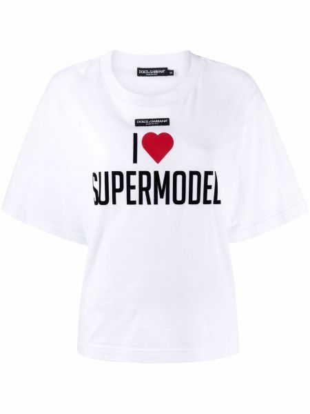 Camiseta con corazón Dolce & Gabbana blanco