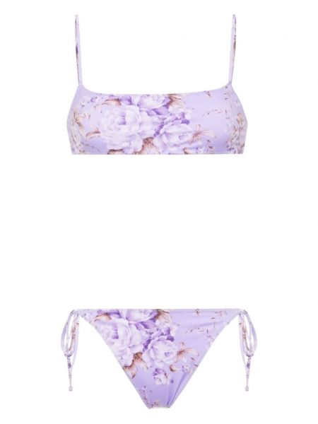 Bikini à fleurs à imprimé Mc2 Saint Barth violet