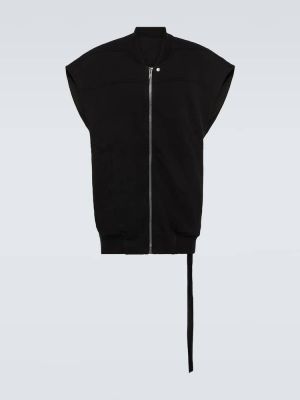 Gilet di cotone in jersey oversize Drkshdw By Rick Owens nero