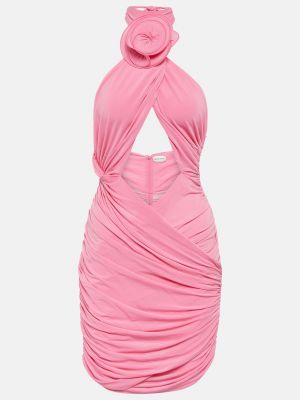 Платье мини с аппликацией Magda Butrym розовое