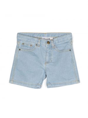 Shorts di jeans ricamati Bonpoint blu