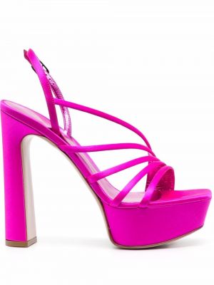 Asymetrické sandále na platforme Le Silla ružová