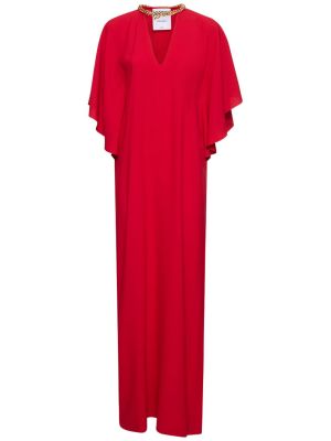 Сатенена рокля Moschino червено