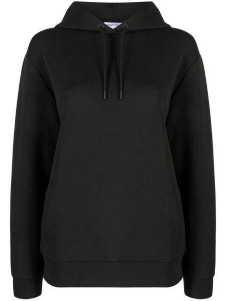 Βαμβακερός φούτερ με κουκούλα Calvin Klein μαύρο