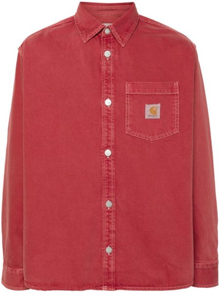 Rifľová košeľa Carhartt Wip červená