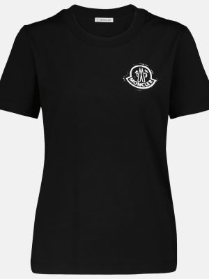 Camiseta de algodón Moncler negro