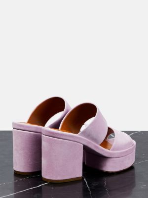 Semišové sandály Chloã© růžové