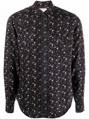 Camisa de estrellas Saint Laurent negro