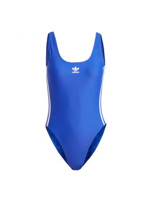 Dryžuotas vientisas maudymosi kostiumėlis slim fit Adidas Originals mėlyna