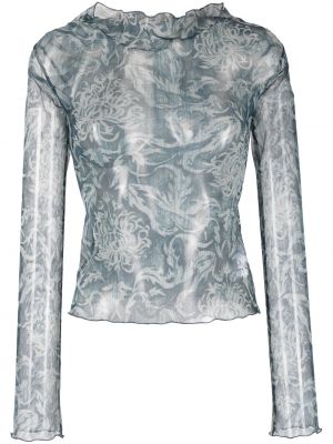 Top mit print Knwls blau