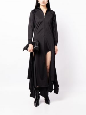 Asimetriska kleita ar rāvējslēdzēju Y Project melns