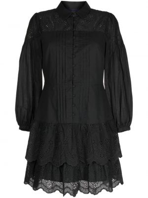 Mini šaty Marchesa Rosa čierna