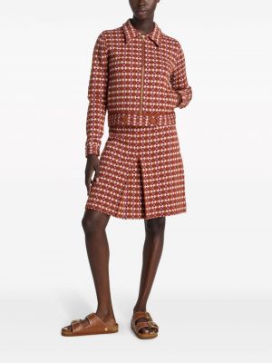 Žakárové pletené mini sukně St. John oranžové