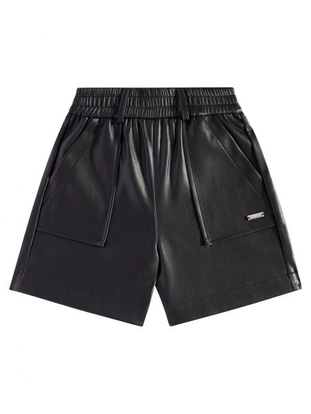 Imitert skinn skinn shorts for jenter Monnalisa svart