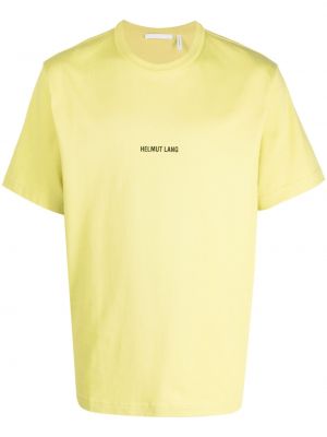 Bombažna majica s potiskom Helmut Lang zelena