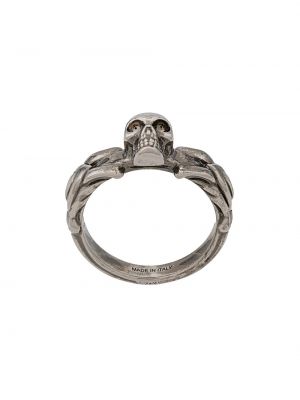 Pletený prsten Alexander Mcqueen stříbrný