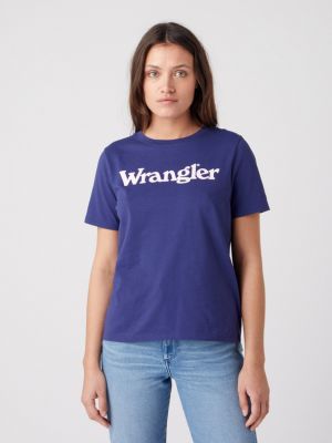 T-shirt Wrangler blau