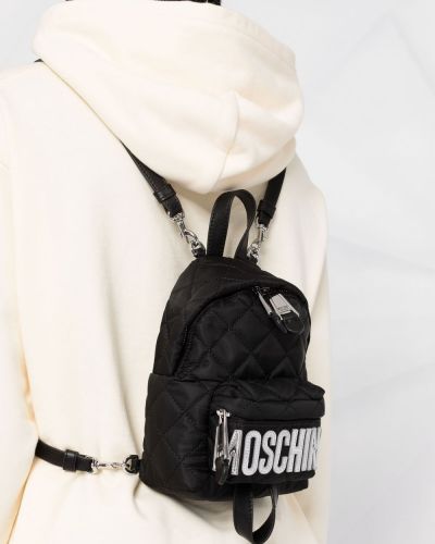 Prošívaný batoh Moschino černý