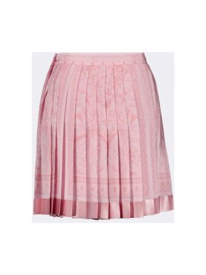 Mini falda de seda Versace rosa