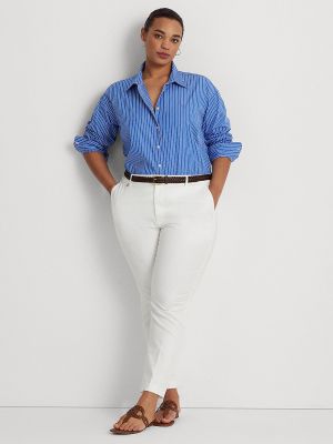 Pantalones rectos Lauren Ralph Lauren Woman blanco
