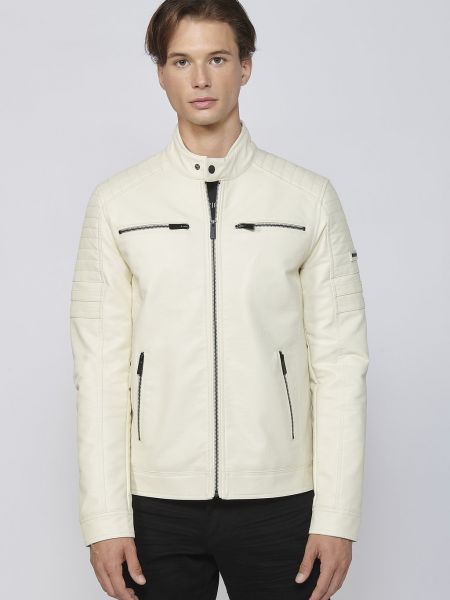 Куртка из искусственной кожи EFFECT Koroshi, crudo off white