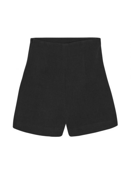 Pantalones cortos de lino de viscosa Cortana negro