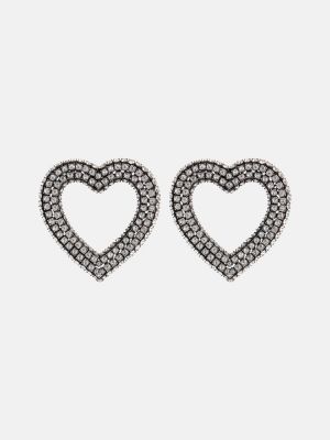 Szív mintás szív mintás fülbevaló Balenciaga ezüstszínű