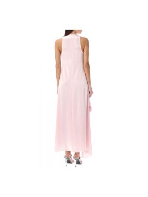 Sukienka długa bez rękawów drapowana Jw Anderson różowa