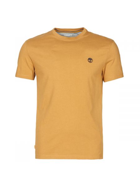 Koszulka slim fit z krótkim rękawem z kieszeniami Timberland beżowa