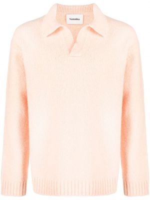 Vlnený sveter z merina Nanushka oranžová