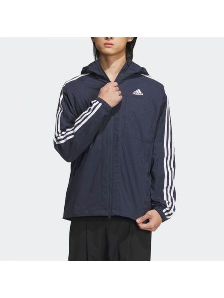Джинсовая куртка с капюшоном Adidas синяя