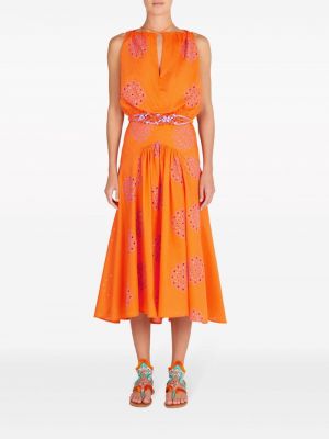 Sukienka midi bawełniana Silvia Tcherassi pomarańczowa