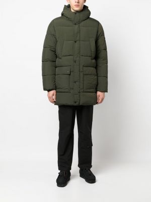 Płaszcz z kapturem Calvin Klein zielony