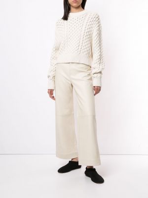Pantalones culotte de cuero Proenza Schouler White Label blanco