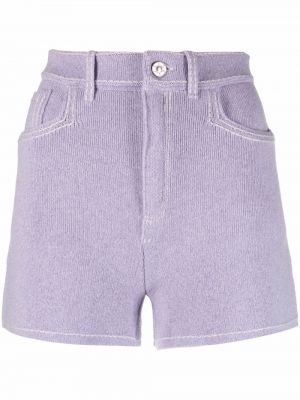 Pantaloni scurți din cașmir Barrie violet