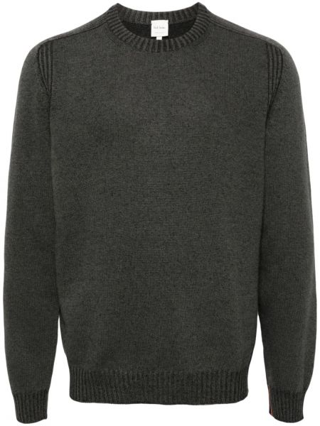 Vlněný svetr s kulatým výstřihem Paul Smith šedý