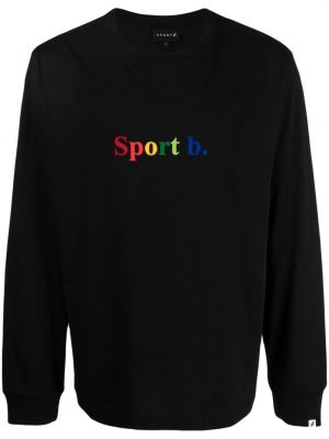 Bombažna športna majica s potiskom Sport B. By Agnès B. črna