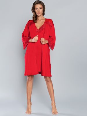 Szlafrok Italian Fashion czerwony