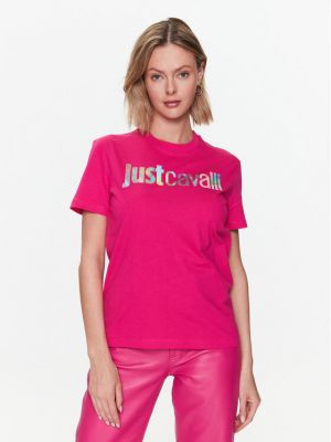 Marškinėliai Just Cavalli rožinė