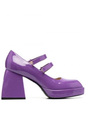 Kožené sandále Nodaleto fialová