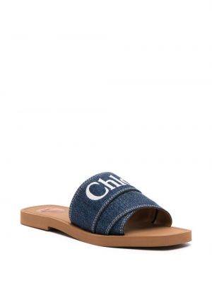 Sandale ohne absatz Chloé blau