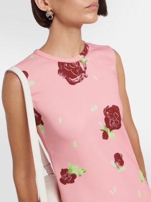 Midi haljina s cvjetnim printom Marni ružičasta