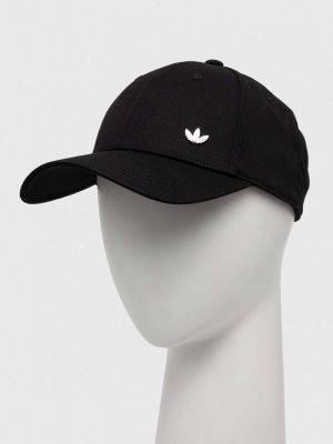Bombažna kapa Adidas Originals črna