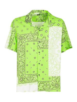 Рубашка из вискозы с принтом 8 By Yoox зеленая