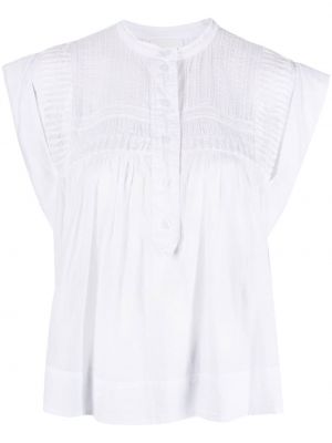 Bluse mit plisseefalten Marant Etoile weiß