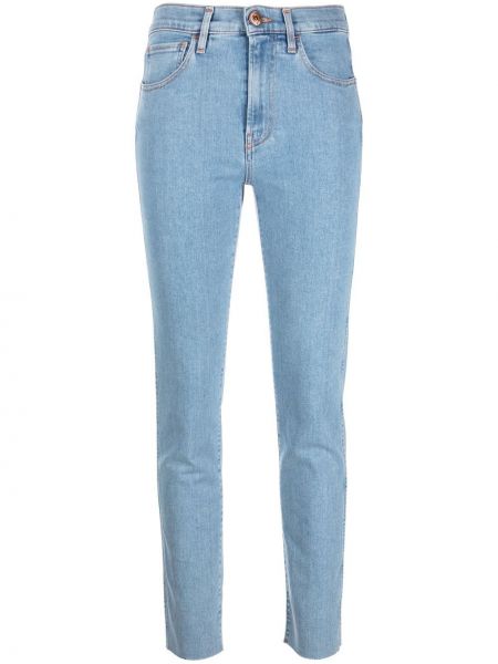 Джинсовые укороченные джинсы 3x1, синие