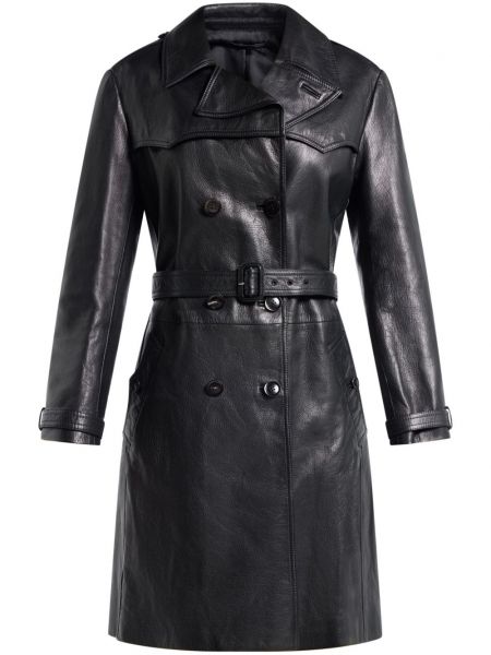 Δερμάτινο παλτό Tom Ford μαύρο